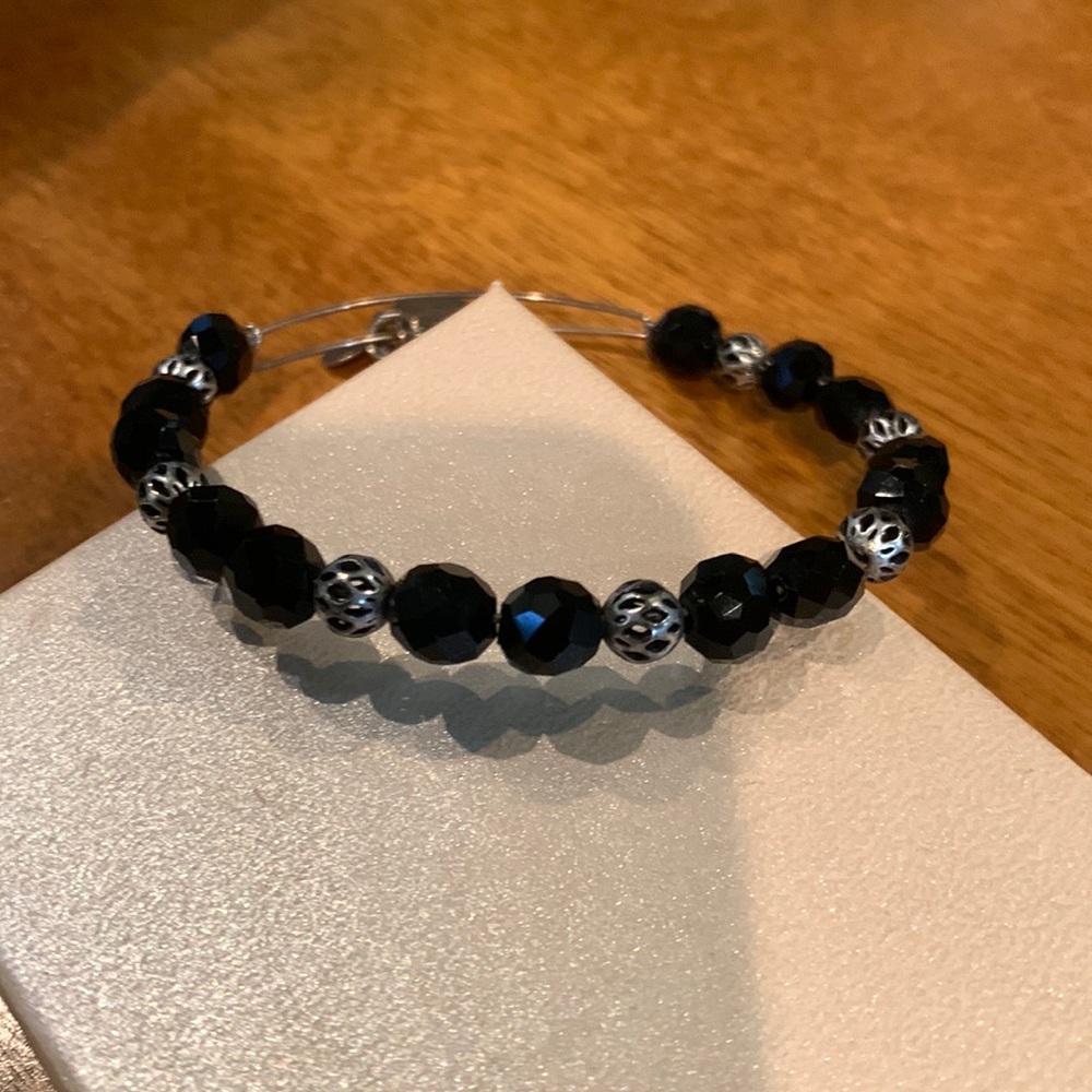 Alex and Ani black bead bracelet .